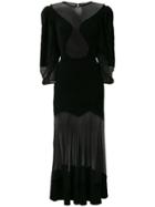 Alexander Mcqueen Chenille And Tulle Dress - Black
