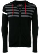 Perfect Moment Stripe Zip Hoodie - Black