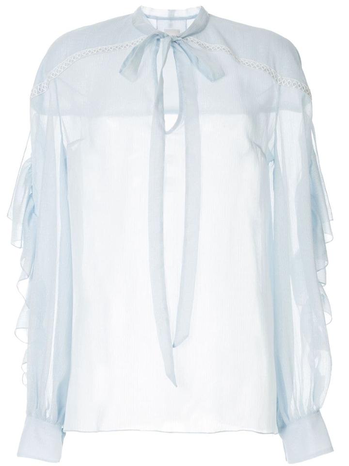 Ingie Paris Pussy Bow Blouse - Blue