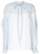 Ingie Paris Pussy Bow Blouse - Blue