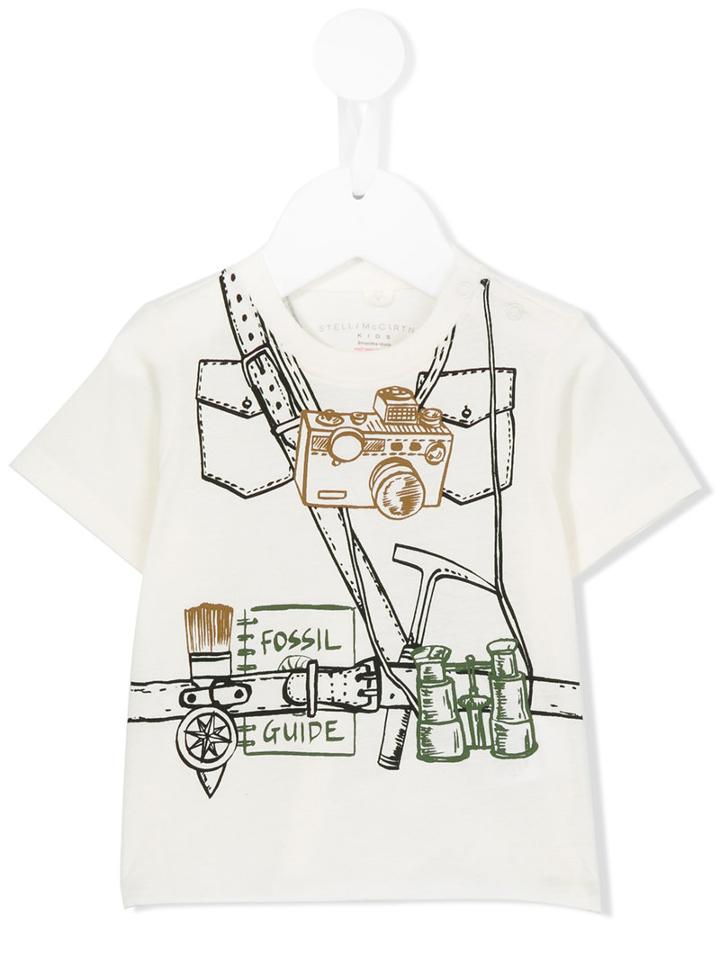 Stella Mccartney Kids - Explorer Print Chuckle T-shirt - Kids - Cotton - 9 Mth, Nude/neutrals