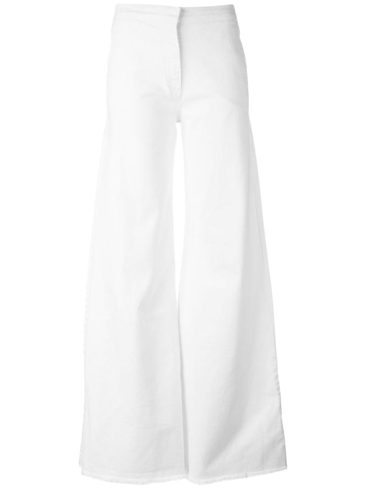 Flared Trousers - Women - Cotton/spandex/elastane - M, White, Cotton/spandex/elastane, Federica Tosi