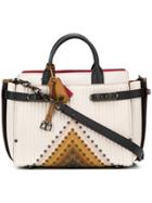 Coach Double Swagger Colour-block Tote - Nude & Neutrals