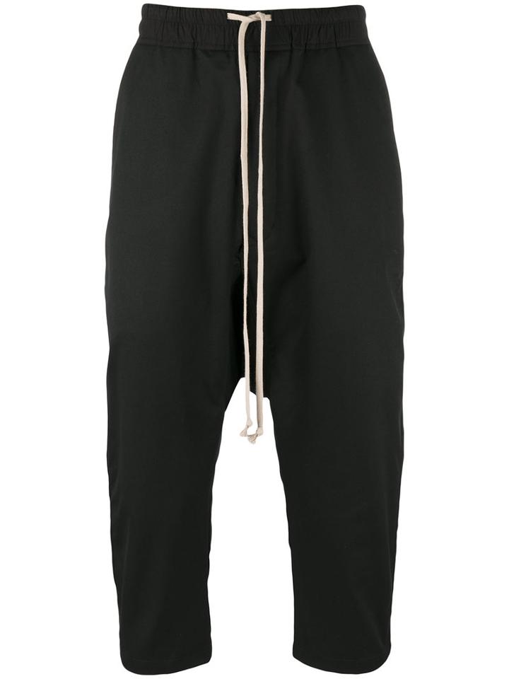 Rick Owens Drkshdw Drop Crotch Pants, Men's, Size: Medium, Black, Cotton