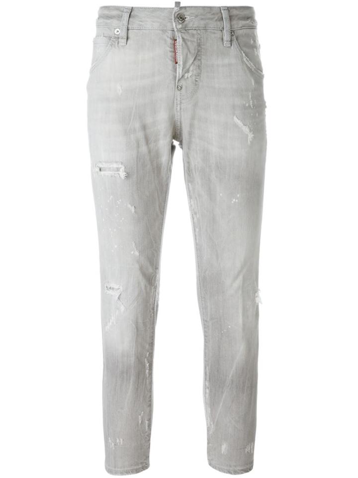 Dsquared2 'cool Girl Cropped' Jeans, Size: 40, Grey, Cotton/spandex/elastane/polyester