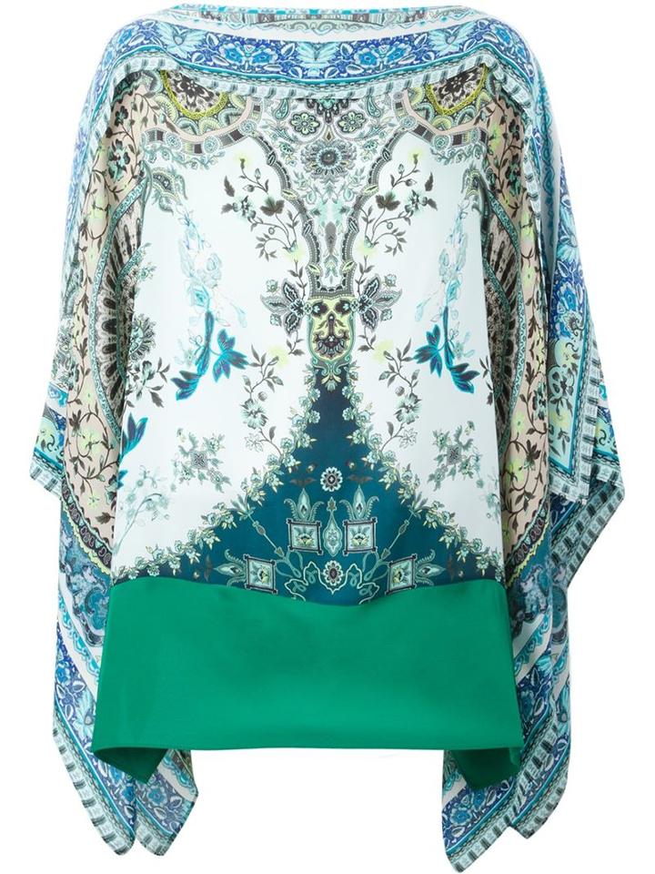 Etro Floral Print Kaftan, Women's, Size: M, Blue, Silk