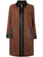Ganni - Miller Coat - Women - Goat Skin/lamb Skin/polyester - 34, Women's, Brown, Goat Skin/lamb Skin/polyester