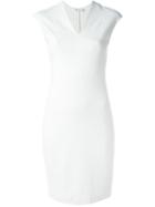 Vince V-neck Dress, Women's, Size: 8, White, Viscose/nylon/spandex/elastane