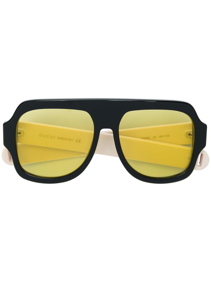Gucci Eyewear Tinted Aviator-style Sunglasses - Black