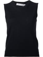 Victoria Beckham Cashmere Sleeveless Knit Top - Black