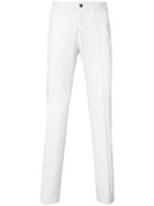 Simeone Napoli Torino Skinny Trousers, Men's, Size: 34, White, Cotton