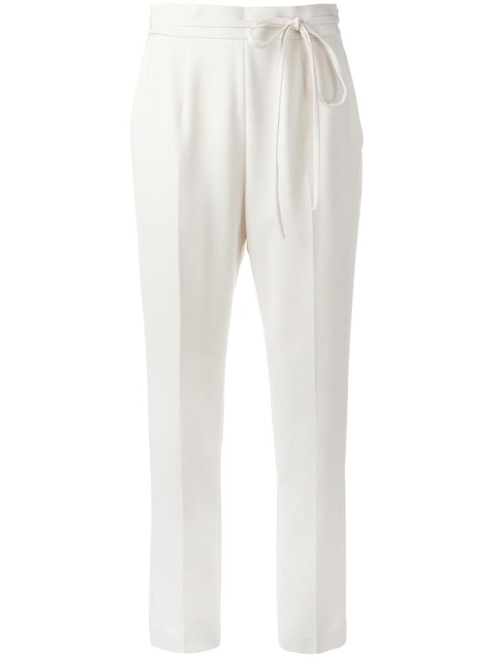 Alexander Wang - High-waisted Trousers - Women - Polyester - 8, White, Polyester