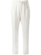 Alexander Wang - High-waisted Trousers - Women - Polyester - 8, White, Polyester