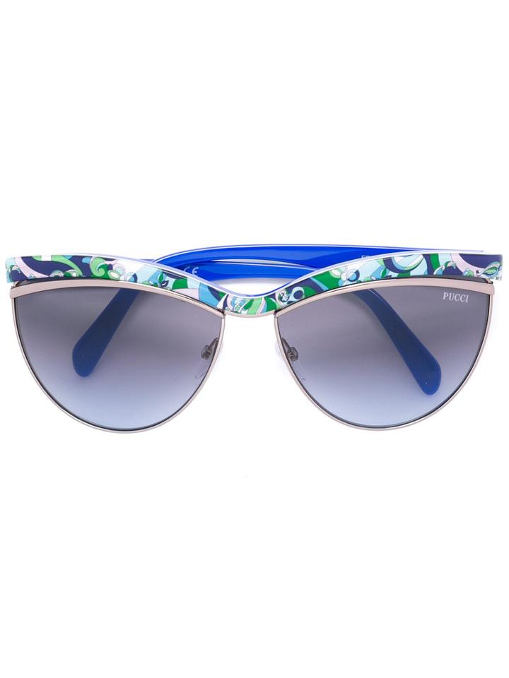 Emilio Pucci - Cat Eye Sunglasses - Women - Acetate/metal (grey) - 61, Acetate/metal