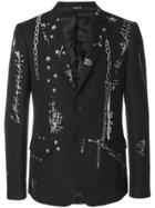 Alexander Mcqueen Safety Pin Blazer - Black