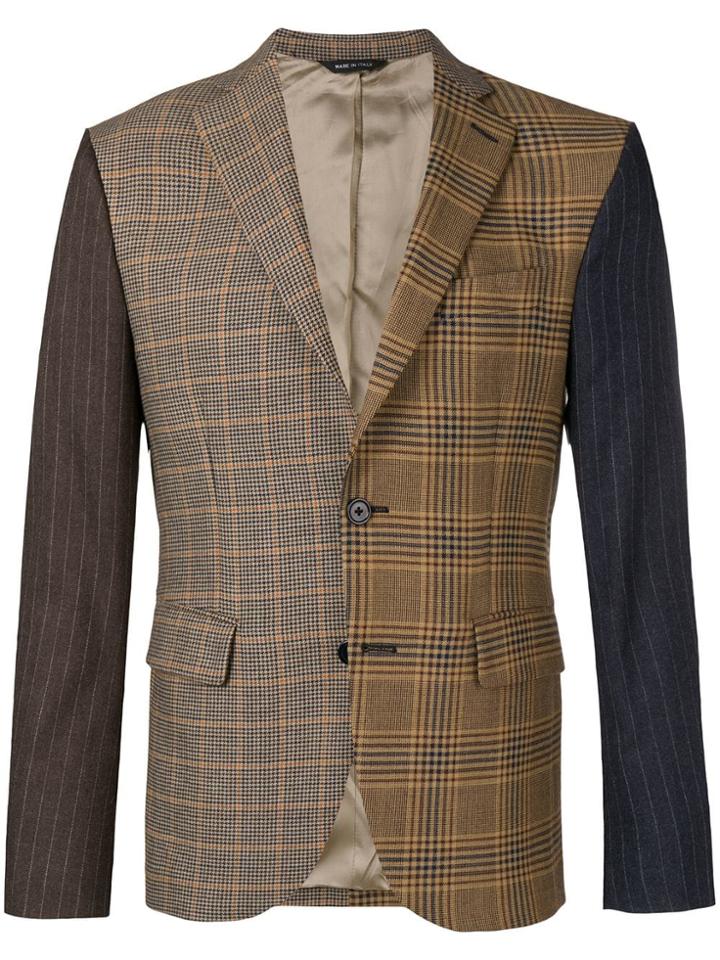 Lc23 Contrasting Panels Blazer - Neutrals