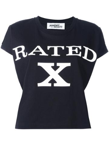 Jeremy Scott 'rated X' Print T-shirt, Women's, Size: Small, Black, Cotton