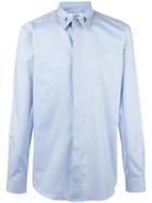 Givenchy Star Collar Tab Shirt, Men's, Size: 41, Blue, Cotton