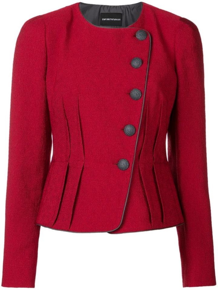 Emporio Armani Textured Fitted Jacket