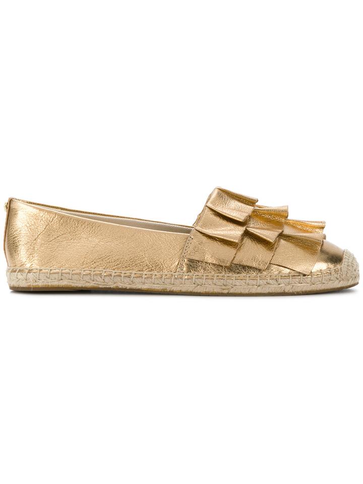 Michael Michael Kors Bella Ruffled Espadrilles - Metallic