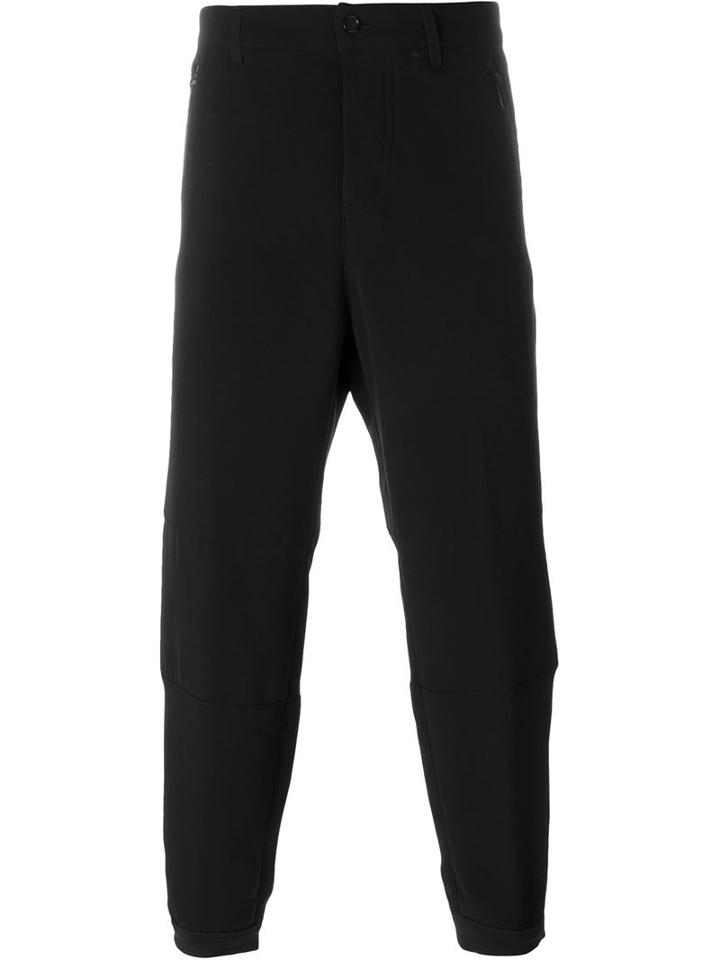 Alexander Mcqueen Cropped Trousers, Men's, Size: 54, Black, Viscose/polyester/acetate
