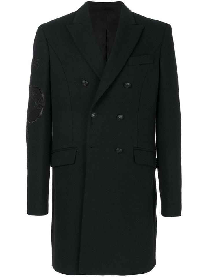 Pierre Balmain Double Breasted Coat - Black
