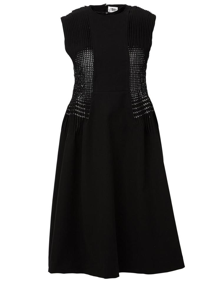 Comme Des Garçons Noir Kei Ninomiya Beaded Panel Flared Dress