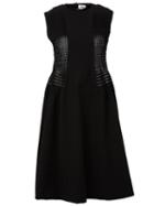 Comme Des Garçons Noir Kei Ninomiya Beaded Panel Flared Dress