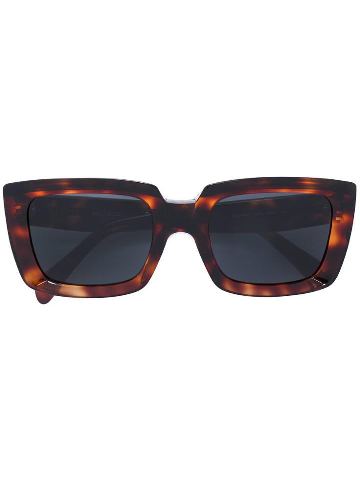 Céline Eyewear Tortoiseshell Square Sunglasses - Brown