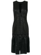 Clé Panelled Leather Dress - Black