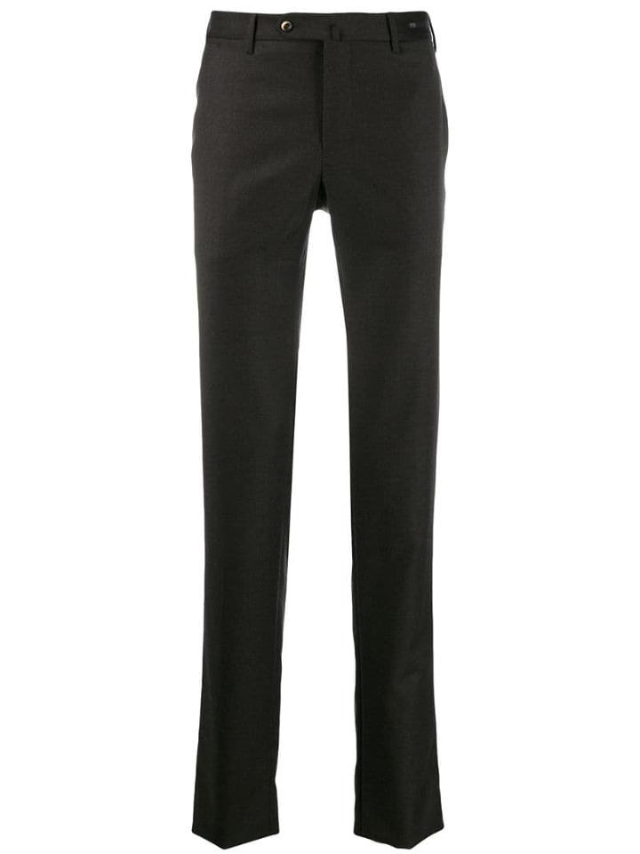 Pt01 Wool Slim Fit Trousers - Grey