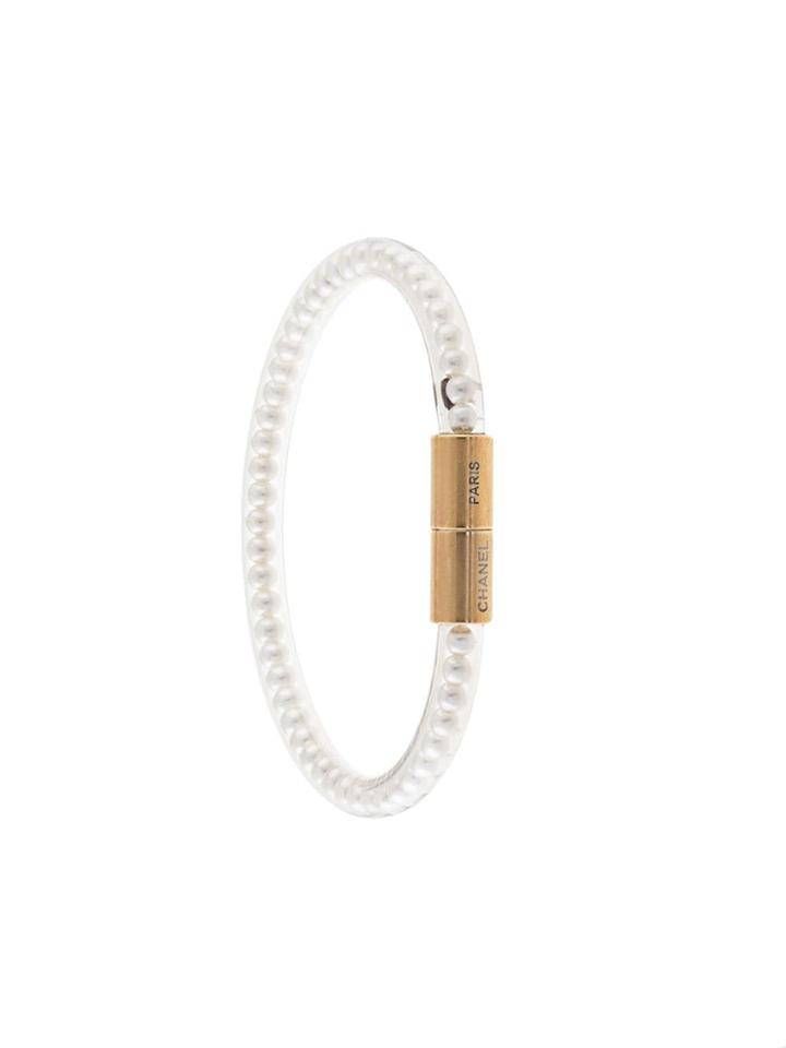 Chanel Pre-owned 1997 Imitation Pearl Bracelet - White