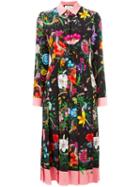 Gucci Flora Snake Print Silk Dress, Women's, Size: 40, Silk