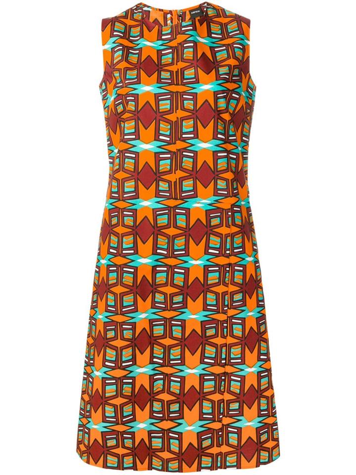 Aspesi Geometric Print Dress - Orange