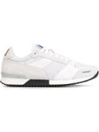 Ami Alexandre Mattiussi Running Sneakers, Men's, Size: 38, White, Calf Leather/nylon/rubber