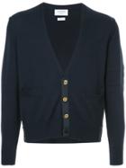 Thom Browne Inside Out Classic V-neck Cardigan In Fine Merino Wool -