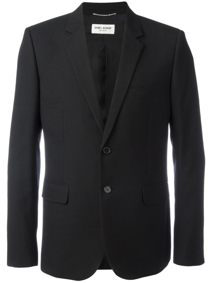 Saint Laurent Single Breasted Jacket - Black