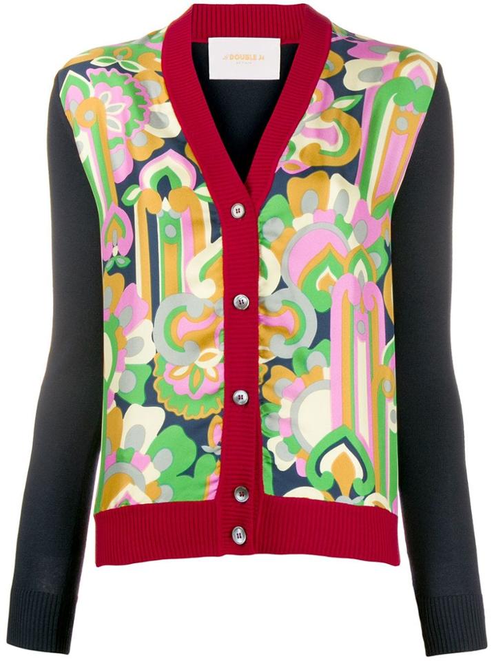 La Doublej Gemini Panelled Cardigan - Blue