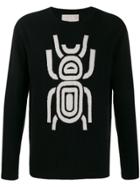 Frankie Morello Regular-fit Scarab Jumper - Black