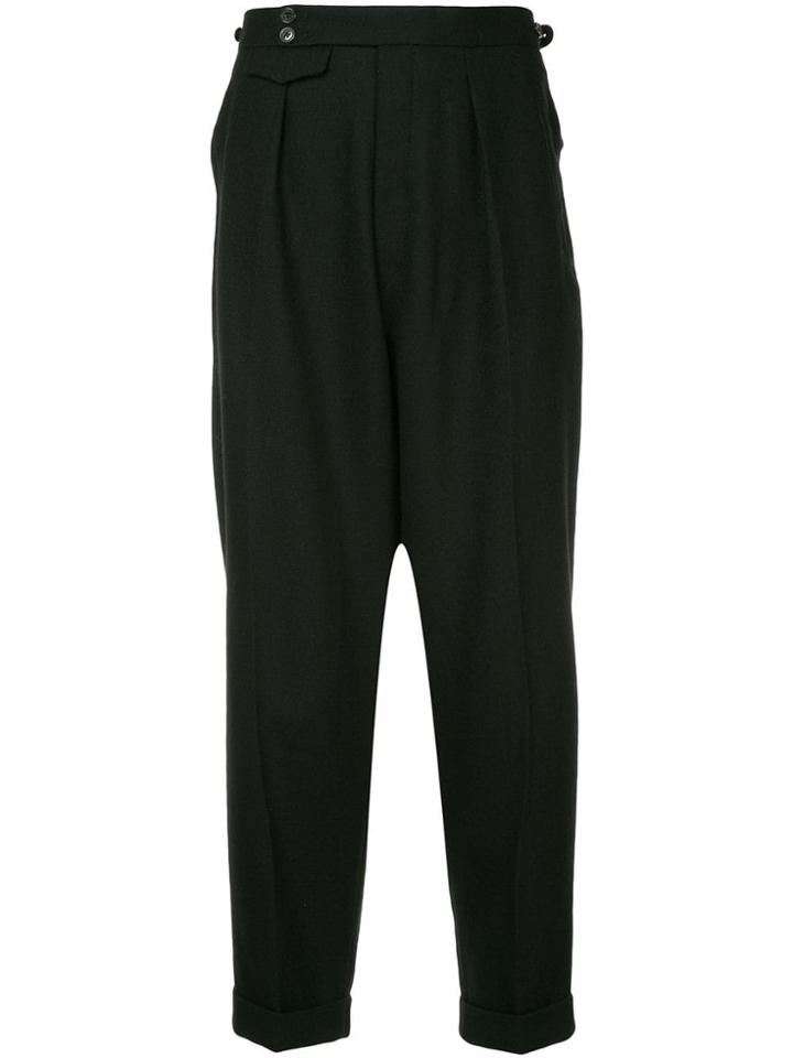 Ports V Straight-leg Trousers - Black