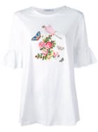 Vivetta - Embroidered T-shirt - Women - Cotton - 42, White, Cotton