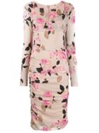 Pinko Fitted Floral Dress - Neutrals