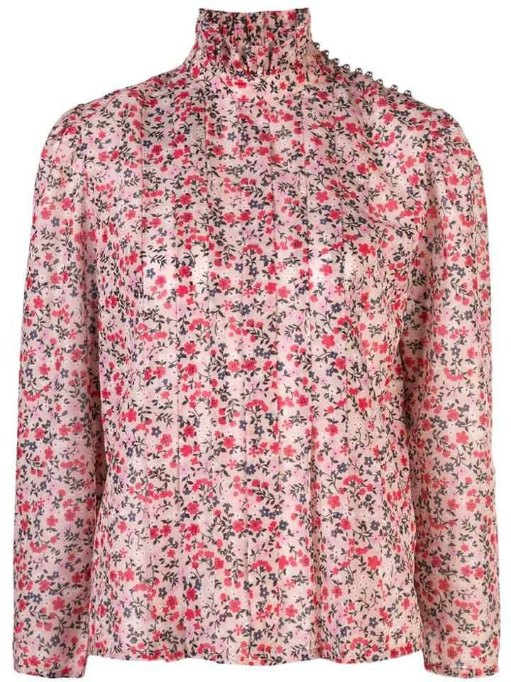Robert Rodriguez Studio Cayana Pleated Blouse - Pink