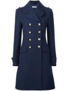 Altuzarra Double Breasted Coat, Women's, Size: 36, Blue, Virgin Wool