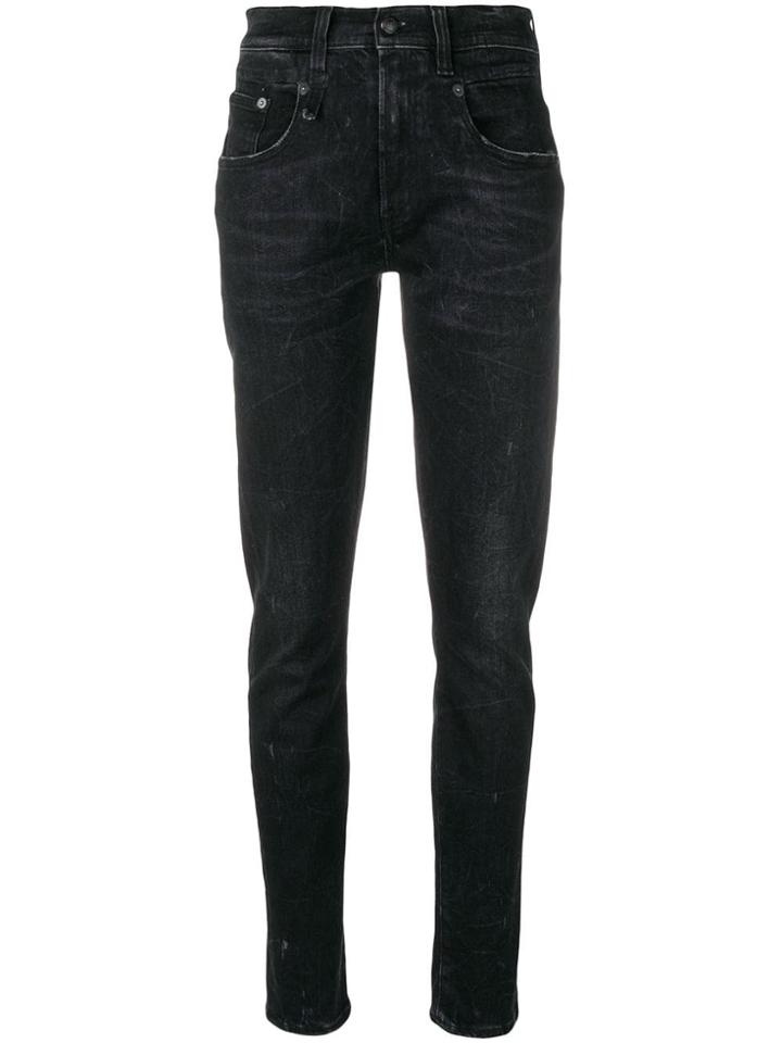 R13 Boy High-waisted Jeans - Blue