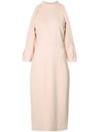 Cushnie Et Ochs - Slit Sleeve Dress - Women - Spandex/elastane/viscose - 8, Pink/purple, Spandex/elastane/viscose