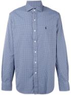 Polo Ralph Lauren Checked Shirt, Men's, Size: Large, Blue, Nylon/spandex/elastane