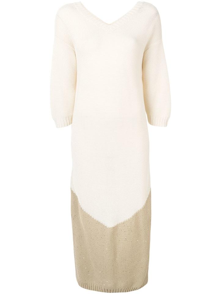 Lorena Antoniazzi Long Knitted Dress - Neutrals