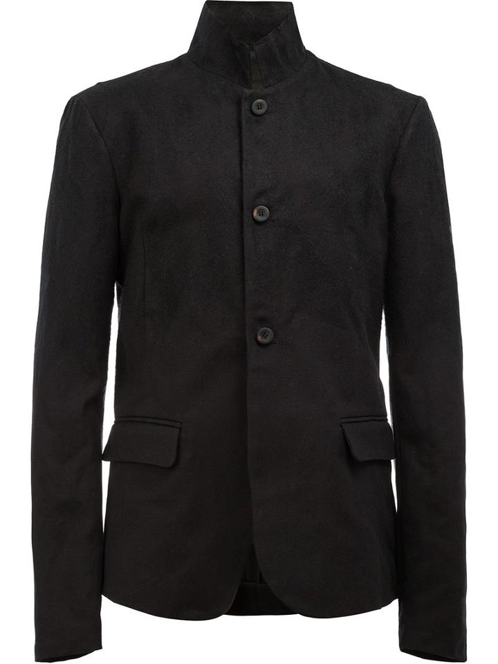 Lost & Found Ria Dunn High Neck Blazer, Men's, Size: Small, Black, Cotton/linen/flax/acetate