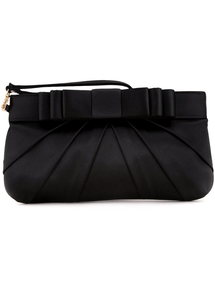 Love Moschino Bow Clutch Bag, Women's, Black, Synthetic Fibres